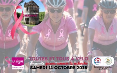 Octobre Rose à Beaumat , ensemble à vélo contre le cancer du sein